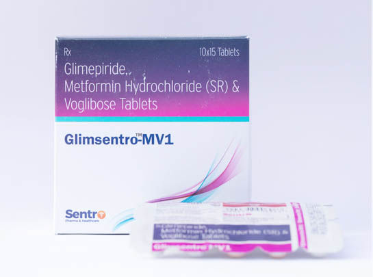 Glimepiride 1mg, Metformin 500mg and Voglibose 0.2mg Tablet