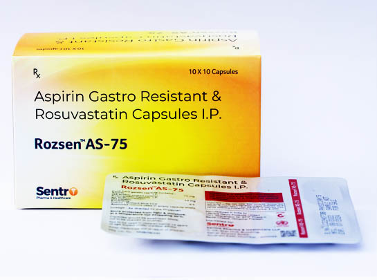 Rosuvastatin 10mg and Aspirin 75mg Capsules