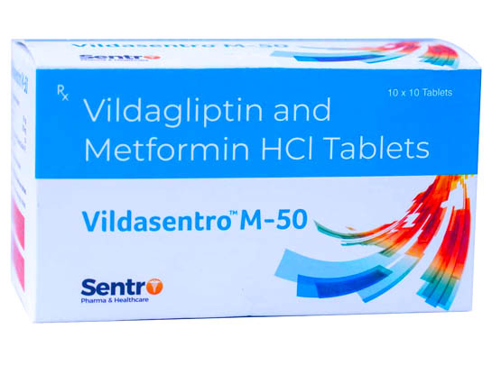 Vildagliptin and Metformin HCI Tablets